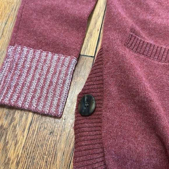 Cynthia Rowley 100% 2-ply cashmere rust Burgundy Turtleneck tunic long Sweater S - Picture 2 of 4